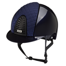 Riding Helmet Cromo 2.0 Polish & Black Textile Grid - Blue Milano by KEP