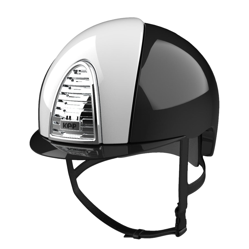 Riding Helmet Cromo 2.0 XC Polish Black & White by KEP