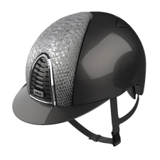 Riding Helmet Cromo 2.0 Silver Laminated Python by KEP