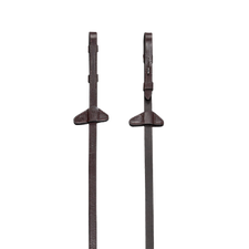 Inserted Rubber Grip Reins with 7 Leather Stops 5/8" by Equiline