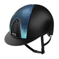 Riding Helmet Cromo 2.0 Textile Black - Galassia Blue Front by KEP