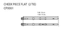 Flat Cheek Pieces Two Ties by Equiline