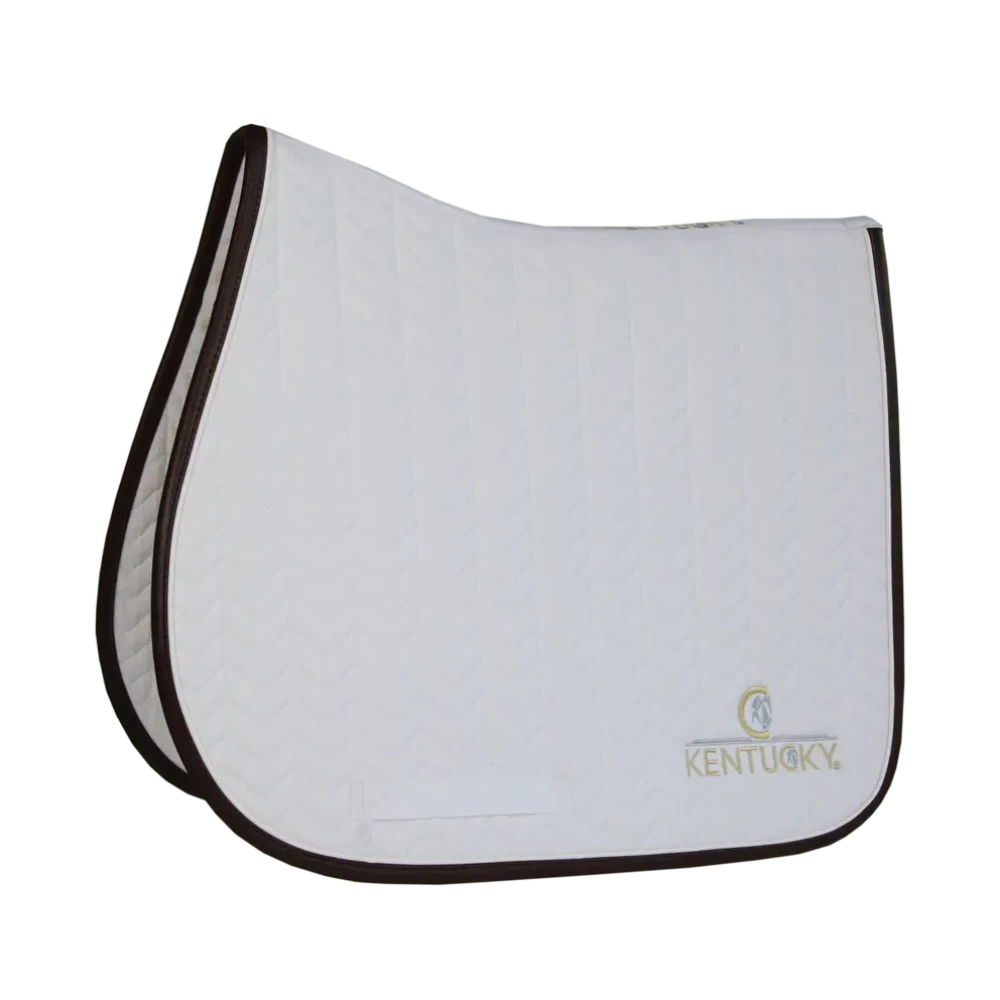 Saddle Pad Leather Fishbone Jumping by Kentucky